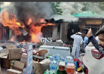 Five shops damaged in fire incident in Mahore Reasi