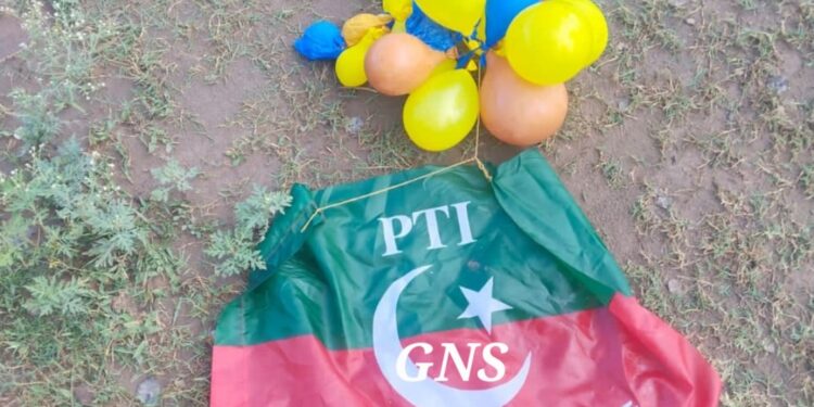 ‘PTI’ Flags Spotted, Recovered in Poonch, Rajouri