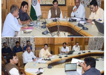 Div Com Kashmir reviews functioning of KPDCL, KPTCL, PHE, R&B Departments