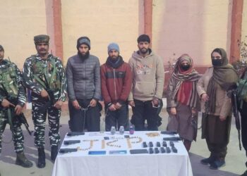 Four Persons Including Woman Arrested Along With Arms And Ammunition in Bandipora: Police