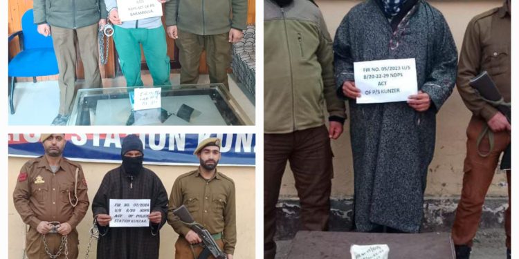 Trio Arrested With Contraband Substances in Baramulla