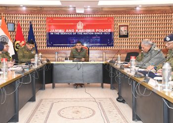 IGP VK Birdi Chairs Comprehensive Security Meeting at PCR Kashmir