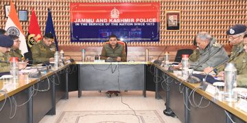 IGP VK Birdi Chairs Comprehensive Security Meeting at PCR Kashmir