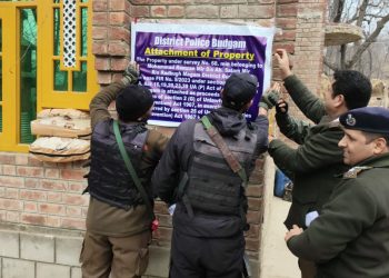 Police Attaches Residential Property Of Militant Associate In Budgam For Wilful Sheltering, Harbouring Militants