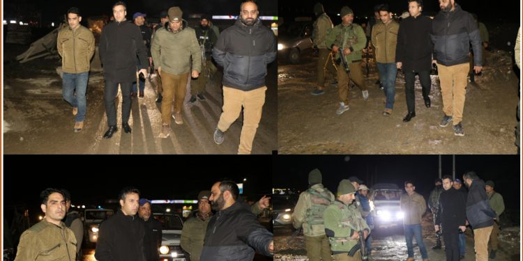 DC Srinagar conducts late night inspection of various ongoing construction sites