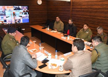 IGP Kashmir, Div Com Co-chair VC Meeting of DCs & SSPs
