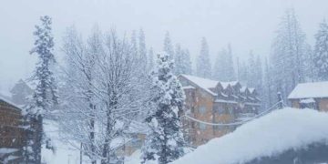 Rains, snow continue in Kashmir; Gulmarg receives 16 inches of snowfall