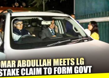 Omar Abdullah Meets LG To Stake Claim for Goverment Formation