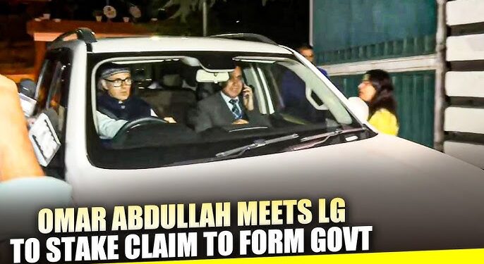 Omar Abdullah Meets LG To Stake Claim for Goverment Formation