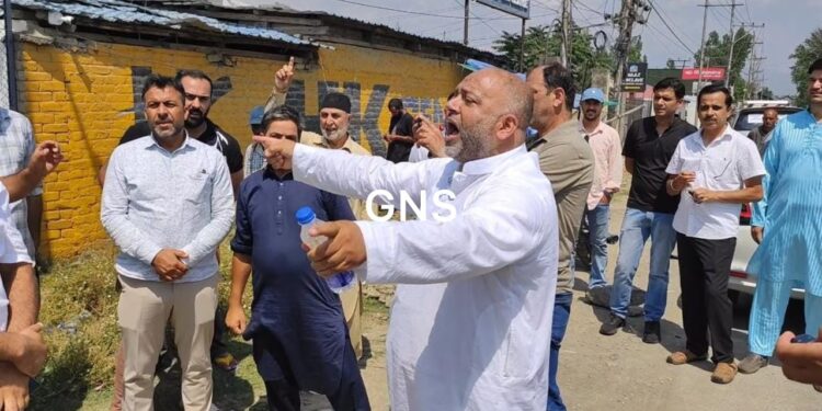Residents Stage Peaceful Protest In Panthachowk Against Proposed Wine Shop, Seek Govt Intervention