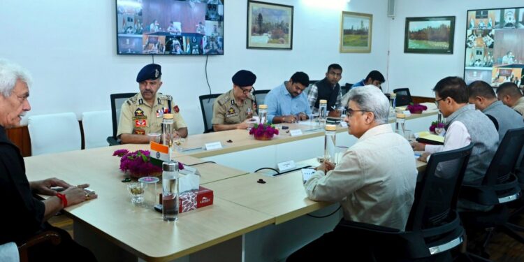LG Manoj Sinha Chairs High-Level Security Meet, Directs SOP Review For Outside Labourers